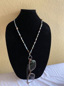 Necklace/Eyeglass holder - handmade