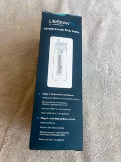 LifeStraw Go Series Water Filter Bottle 22 Oz BPA-Free Travel Everyday Removes