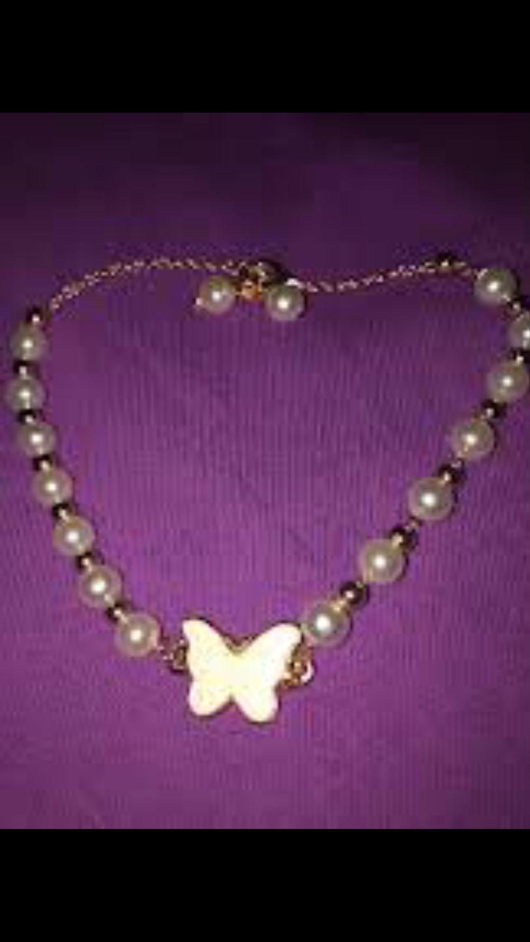 Butterfly adjustable Childs anklet