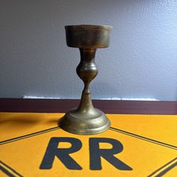Vintage 7.5 Inches Tall Solid Brass Candlestick Made in India