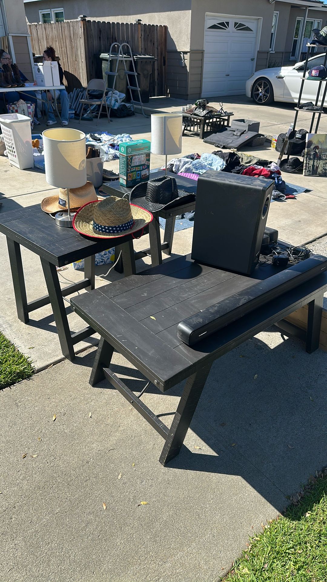 Coffee Table And 2 Side Tables