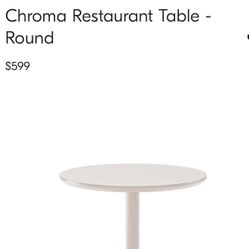 Clearance Sale: West Elm Tables / West Elm Chroma Round Restaurant Table 36” $200 