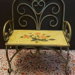 Metal Doll House Furniture Bench