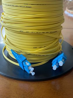 Corning OS2 9/125 Duplex Fiber Optic Cable 60M (197 FT) SC/SC New