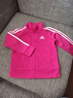 24M Adidas pink baby Girl tricot track jacket