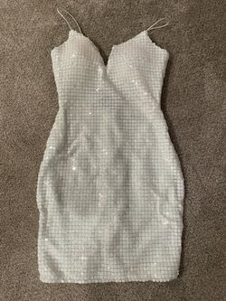 White Sequence Mini Dress Size 0