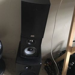 Psb studio speakers with m audio sub