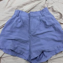 Purple  linen pants shorts summer xs