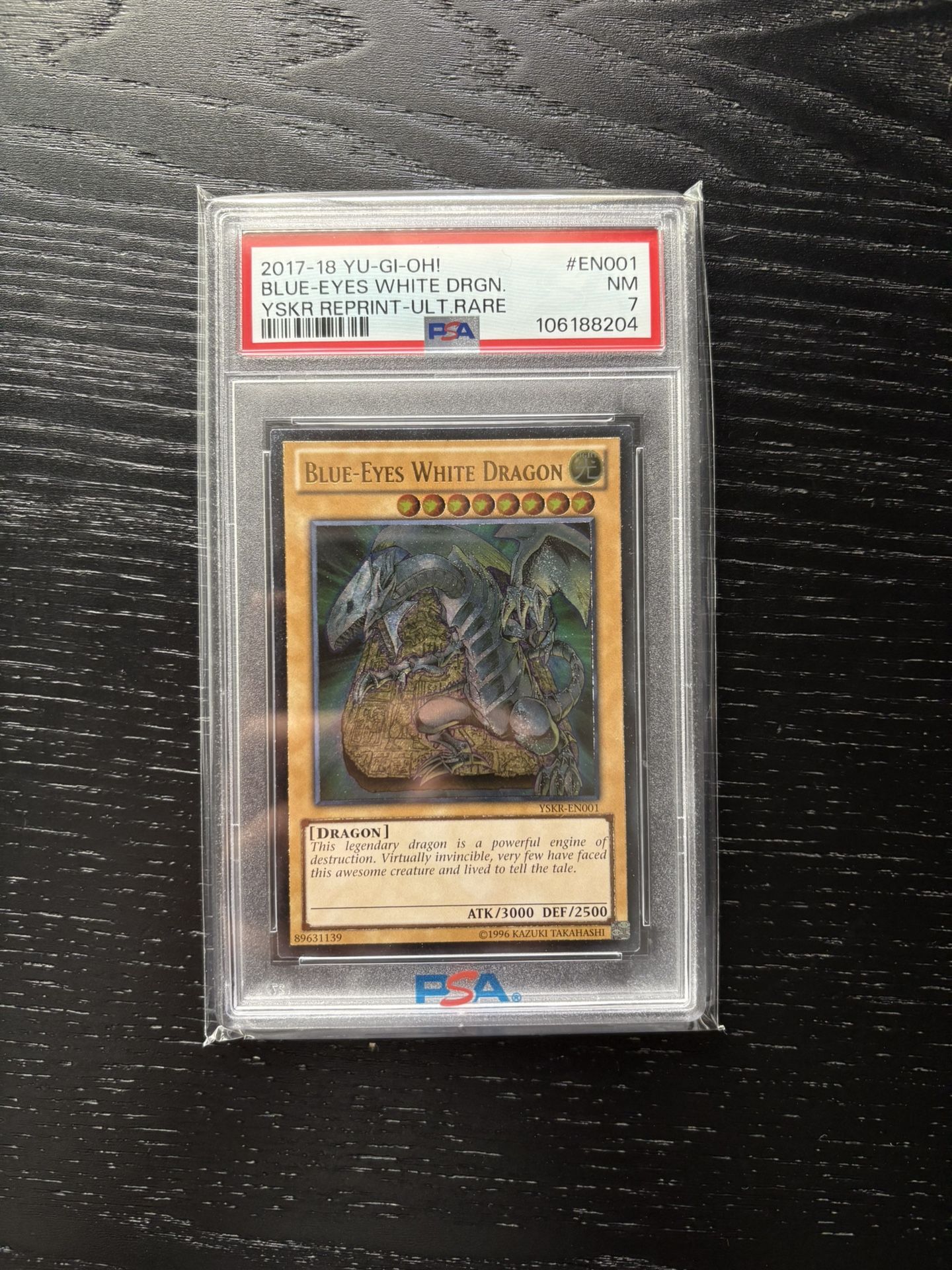 YuGiOh Blue Eyes White Dragon PSA 7