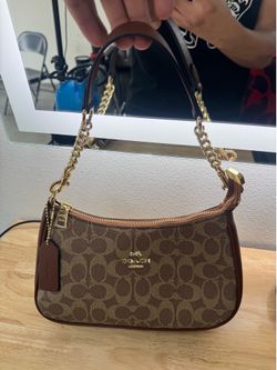 Coach purse light brown
