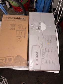 Outdoor lighting & (2) Ceiling Fans