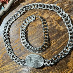 Stainless Wire Woven Belt & ChokerRARE FIND 