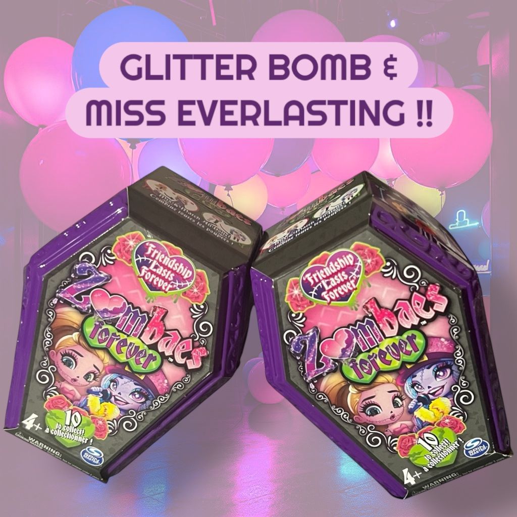 GLITTER BOMB & MISS EVERLASTING ZOMBAES FOREVER DOLL SET NIB COFFIN GUARANTEED