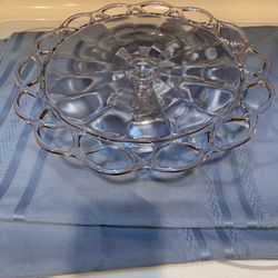 Vintage Glass Cake Stand