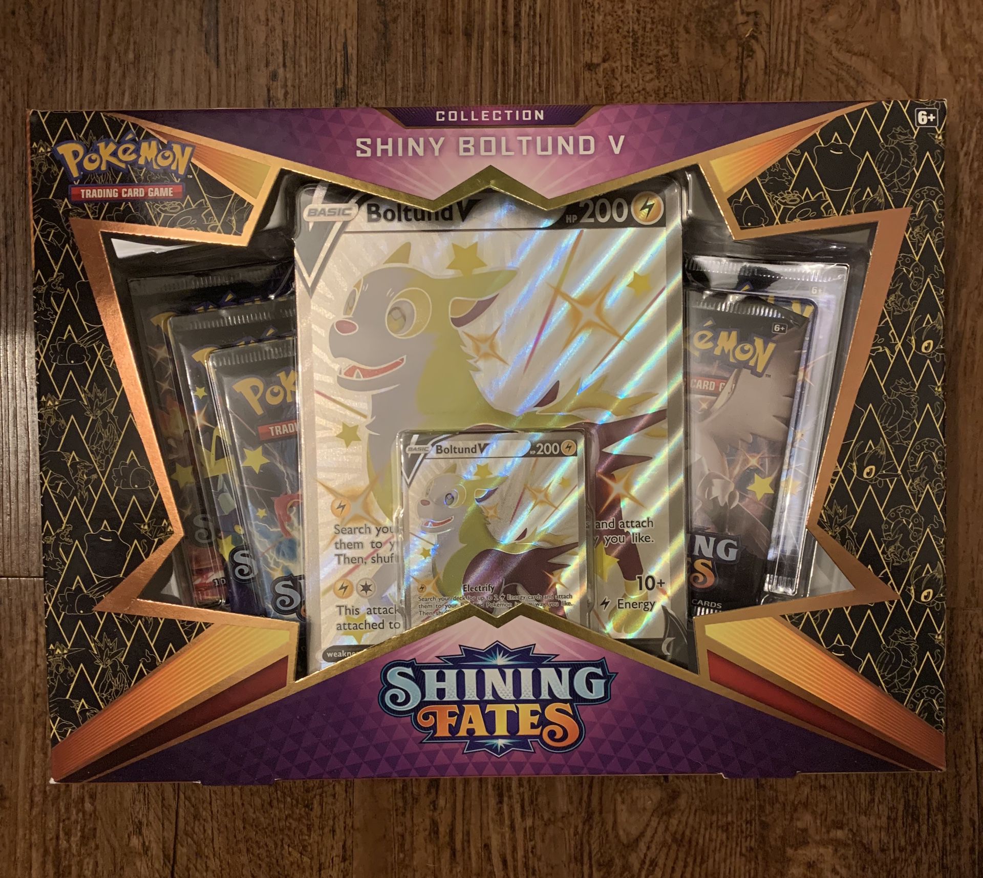 Sealed Pokemon TCG POKEMON TCG: SHINING FATES Shiny Boltund V Collection BOX | 5 Booster Packs Shiny Boltund V promo cards jumbo card  Shiny Charizard
