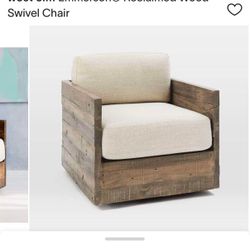 West Elm Emmerson Reclaimed Wood Swivel Chair