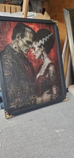16x20 Frankenstein  wall art. On wood frame.