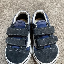Vans Oldskool sk8 blue suede /canvas sneakers Toddler size 6