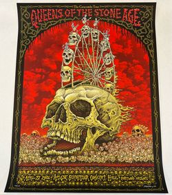 QUEENS OF THE STONE AGE Portland Poster EMEK 4/27/26 Arlene Schnitzer Concert Hall Limited Edition Signed #/250