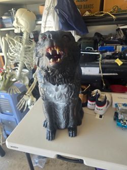 Animated Zombie Wolf Halloween Decoration