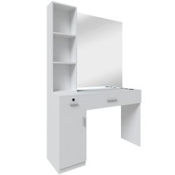 White Vanity Desk With Pink Vanity Chair