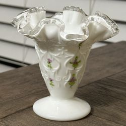 Fenton Milk Glass Vase