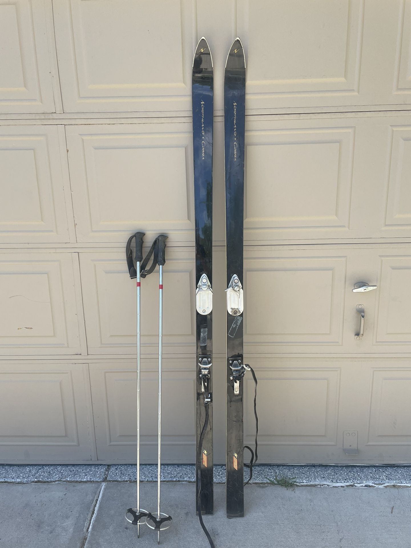 1960s Northland Vintage Skis & Poles