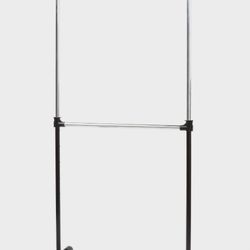 Style Selections Garment rack Chrome,Black Steel Rolling Clothing rack