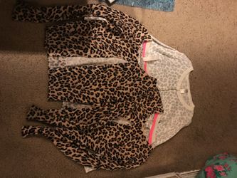 3 button up cardigans leopard print size 6