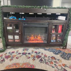 Entertainment Center With Electric Fireplace