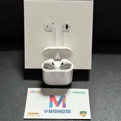 Apple AirPods 2nd Generation MV7N2AM/A Wireless Earbuds H1 Headphones Chip Siri Control New Refurbished Pro iPhone iPad MacBook Apple Watch