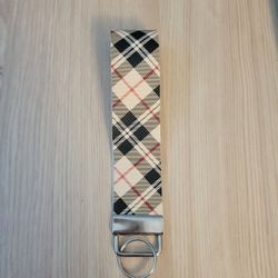 Stylish Faux Leather Wristlet Keychain Holder 