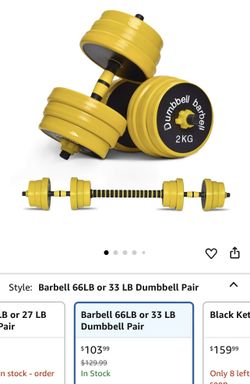 Brand New 66 Pound Dumbbell Set