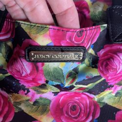 Juicy Couture black multicolored Rose, duffel bag/overnight bag