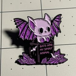 My Spirit Animal Is A Bat Enamel Pin