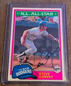 Steve Garvey Autographed 1981 Topps All-Star Card (#530) In-Person Auto