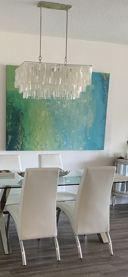 West Elm, Capiz rectangular chandelier 30.5 Inches 