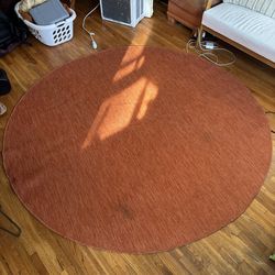 80 inch circular rug orange