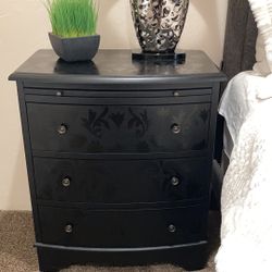 Sturdy Black Dresser with Subtle Floral Pattern for Sale in Las Vegas, NV -  OfferUp