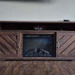 TV Stand with Fireplace