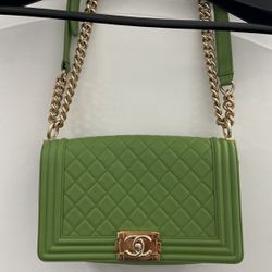 Chanel Boy Bag Green