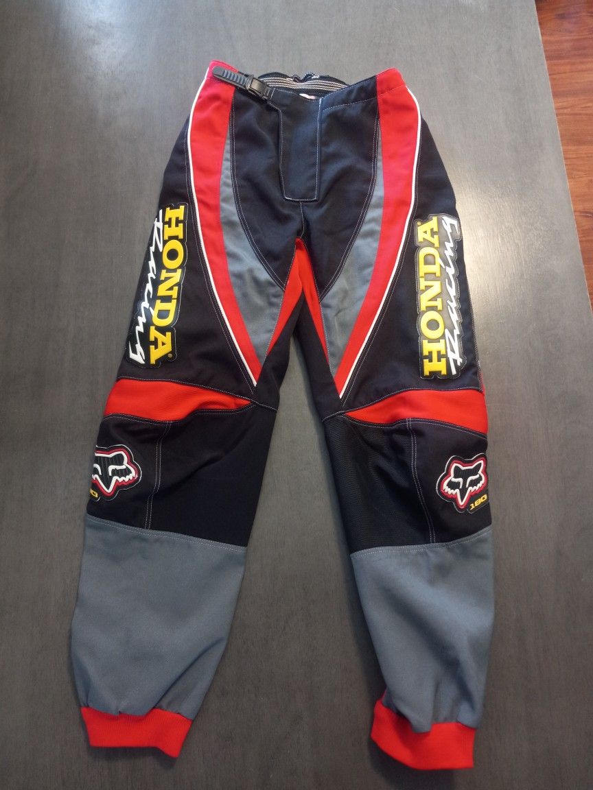 Vintage Fox Honda Racing 180 Pants Mens Size 28 Red/White/Yellow/Black