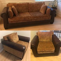 Beautiful Sofa And Two Arm Chairs Set