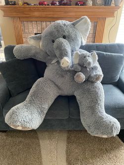Big Mama Elephant with baby