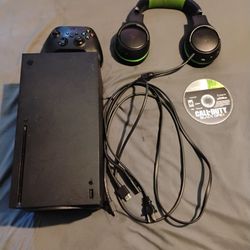 Xbox Series X, Controller, Razor Headset, And Black Ops 2