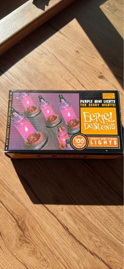 Purple and white and green mini light for scary nights! Halloween (11 light)
