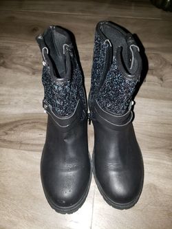 Girls Blue Boots 1Y