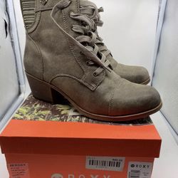 Roxy Garrison Lace Up Combat Ankle Boots Sz 8.5 Good Condition