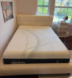 Pottery Barn Teen Full-Size Sherpa Bed + Tempur-Pedic Mattress
