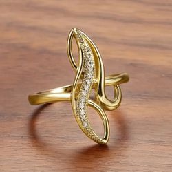 New 18k Gold Plated Ring Size 6 &7